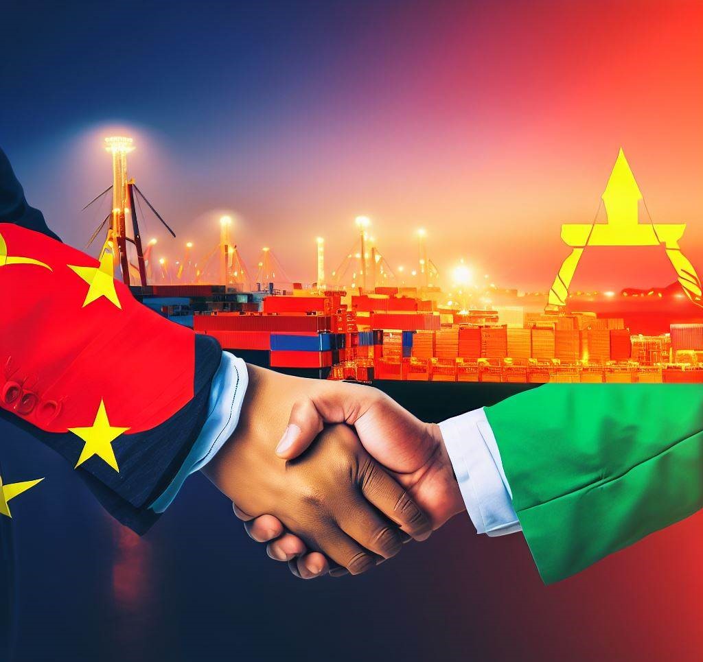 China-Africa trade. This visualization was created by Vebinet AI.