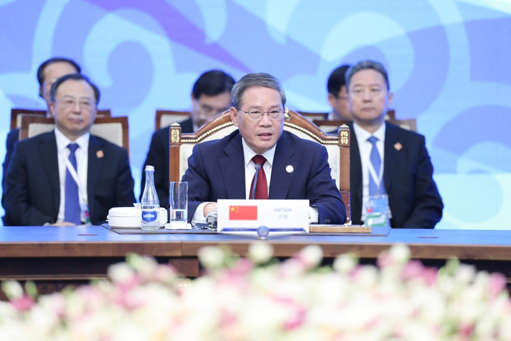 Chinese Premier Li Qiang attends the 22nd Meeting of the Council of Heads of Government of the Shanghai Cooperation Organization (SCO) Member States in Bishkek, Kyrgyzstan, Oct. 26, 2023. Photo: Liu Bin/Xinhua