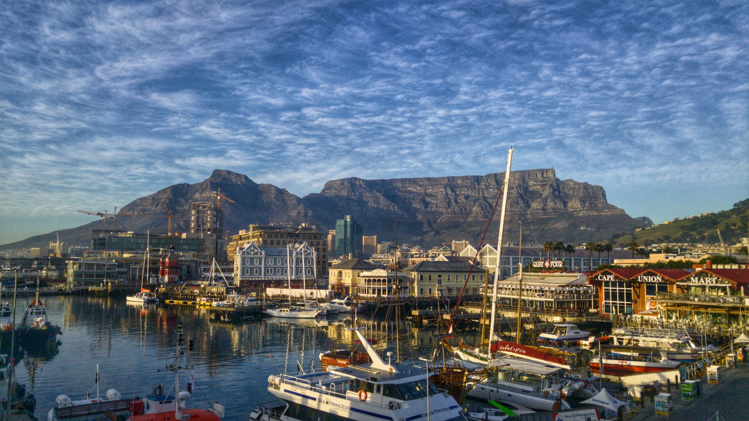 Aerial photography of boat terminal in Cape Town, South Africa. Photo: Pixabay